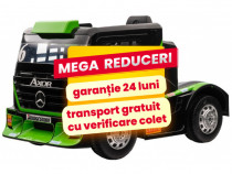 Camion Electric Pentru Copii 1-6 Ani Mercedes Axor Cu Roti Moi Verde