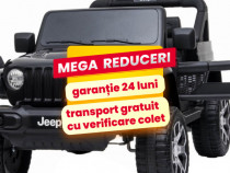 Masinuta Electrica Copii 2-8 Ani Jeep Wrangler Rubicon 180W 4x4 Negru