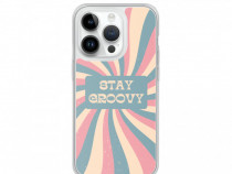 Husa telefon Stay Groovy Clear Iphone 14 pro