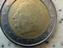 Monedă rară 2000 Belgia 2 euro litera A