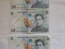 3 bancnote 20 lei