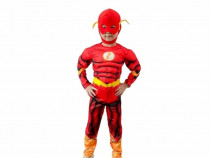 Costum Flash pentru copii, 3-5 ani, rosu