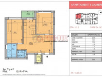 Reducere 9% la apartament 3 camere in Popesti Leordeni