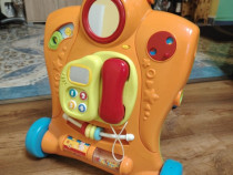 Baby walker antemergator jucărie interactiva împins 2in1