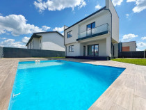 Vila individuală P+1E - 4 camere+3 băi+dressing - piscină + fireplace