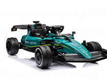 Masinuta electrica Formula 1 Aston Martin 24V, roti moi, scaun tapitat