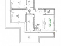 Penthouse cu 3 camere, terasă panoramică de 56 mp și priv