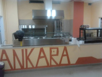 Hota profesionala inox, vitrina calda, cuptor pizza electric