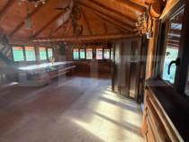 Cabana din lemn rotund, 2 camere, 140 mp, teren 2800 mp, Pal