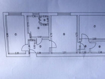 APARTAMENT cu 3 camere str Isaccei -PARTER