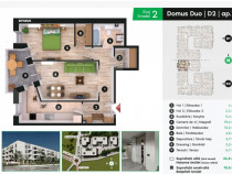 Apartament 2 camere – confort, lumină și eficiență în