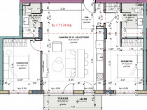 3 camere, 2 bai, etajul 2, comision 0, TERRA Oasului