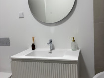 Set mască lavoar, lavoar, baterie și oglindă LED