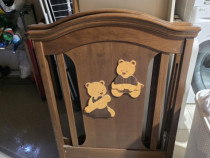 Pătuț lemn cu sertar,saltea,în stare perfectă