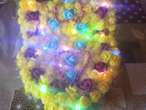 Dublă inimioară din trandafiri de sapun