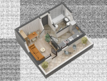 APARTAMENT 1 CAMERA, 30.35 MP UTILI, PARTER, PLATOU GALATA