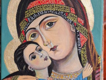Tablou Fecioara Maria cu pruncul in brate.