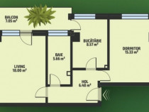 Ap. 2 cam, bloc nou, Tătărași, etaj intermediar, COMISION 0%
