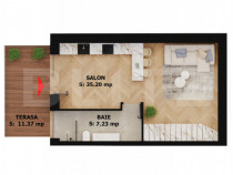 Apartament modern 2 camere cu terasă | Ultracentral - EAS R