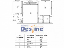Pascani - Comision Zero% Apartament 2 camere, 49MP, etaj 3