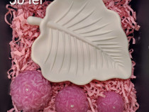 Set lum&acirc;nări parfumate și suport Valentine's day