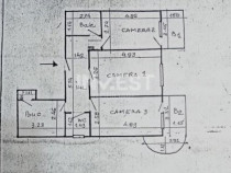 Apartament 3 camere, etajul 1, Gara- Scoala Stefan Barsanesc