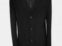 Pardesiu Elegant cu Vesta, Barbati, CAPP 154, Slim Fit, Negru, 54