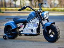 Motocicleta Kinderauto Old School, 300W, 24V, cu roti gonflabile Grey