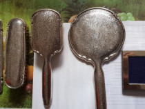 Set damă din argint ingrijire piaptan,perie,oglinda,5 piese