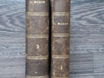 Carte veche 1823 oeuvres de clement marot doua volume