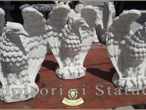 Statuete vulturi, acvile, alb marmorat, model S13.