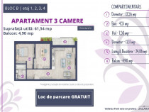 Apartament 3 camere / Calea Surii Mici / lift 8 pers