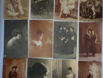 Lot fotografii (CP) portrete femei din epocă, anii 1817-1921
