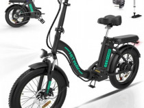Bicicletă electrică Hitway pliabilă unisex 20 inch, motor 250W