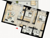 Apartament 3 camere, 99 mp, balcon, cartier Craiovei