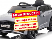Masinuta Electrica Copii 1-4 Ani Audi RS6,Scaun Piele,Roti Moi #Gri