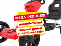 Kart Pedale Copii 4-10 Ani GRAND RIDE, Roti Moi, Scaun Reglabil Rosu