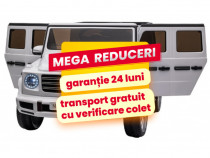 Masinuta Electrica Copii 1-6 Ani Mercedes G500 100W 4x4,Roti Moi Alb