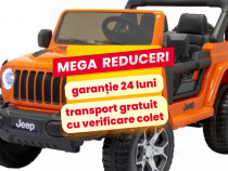 Masinuta Electrica Copii 2-8 Ani Jeep Wrangler Rubicon 180W 4x4 Orange