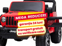 Masinuta Electrica Copii 2-8 Ani Jeep Wrangler Rubicon 180W 4x4 Rosu