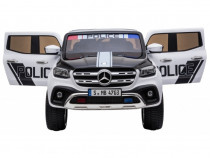 Masinuta Electrica 2 Copii 2-8 Ani De Politie Mercedes X Class 4x4 Alb