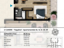 Apartament Nou 2 camere tip Sapphire