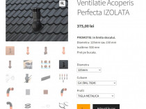 Ventilatie acoperis Perfecta IZOLATA tigla metalica pentru casa gri