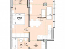 Apartament 2 camere, 52 mp utili, etaj intermediar, zona Cen