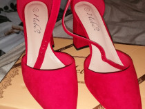 Vand pantofi catifea Red