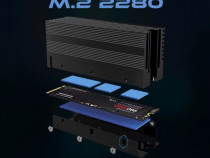 Cooler SSD M.2 2280 NVMe radiator pasiv Aluminiu negru