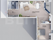 Apartament de lux cu 2 camere, 55,06 mp, zona Rediu