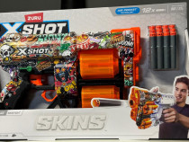 Pistol de jucarie Zuru X-SHOT Skins Dread, capacitate 12 sageti, dubla
