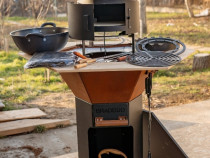 Gratare cu plita inox / baza cuva corten