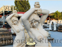 Statuetă fata erotică, galben patinat, model S26.